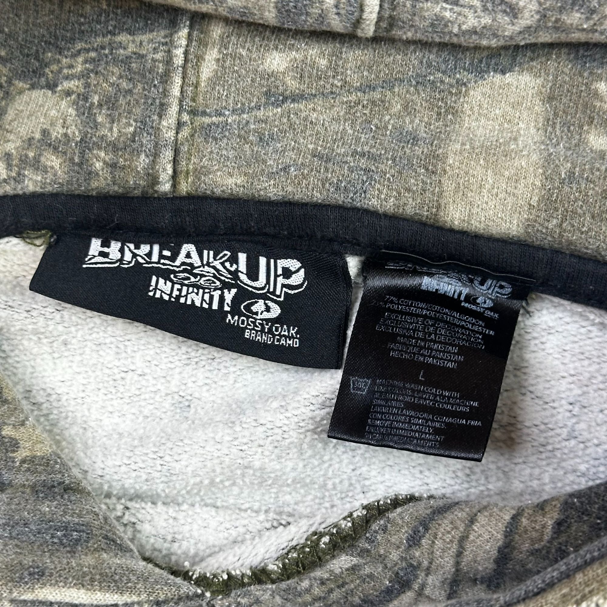 Mossy Oak Break-Up Infinity Camo Hoodie Pullover With Drawstring Hood & Kangaroo Pocket