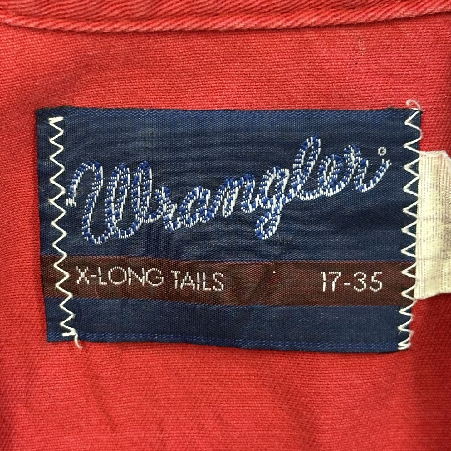 Wrangler Mens Red Western Button-Up Shirt Y-Long Tails 17-35