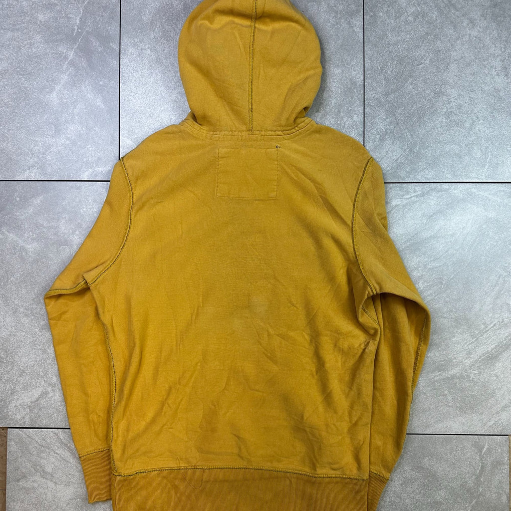 American Eagle Outfitters Yellow Hoodie Eagle Fleece Pullover Sweatshirt S/P