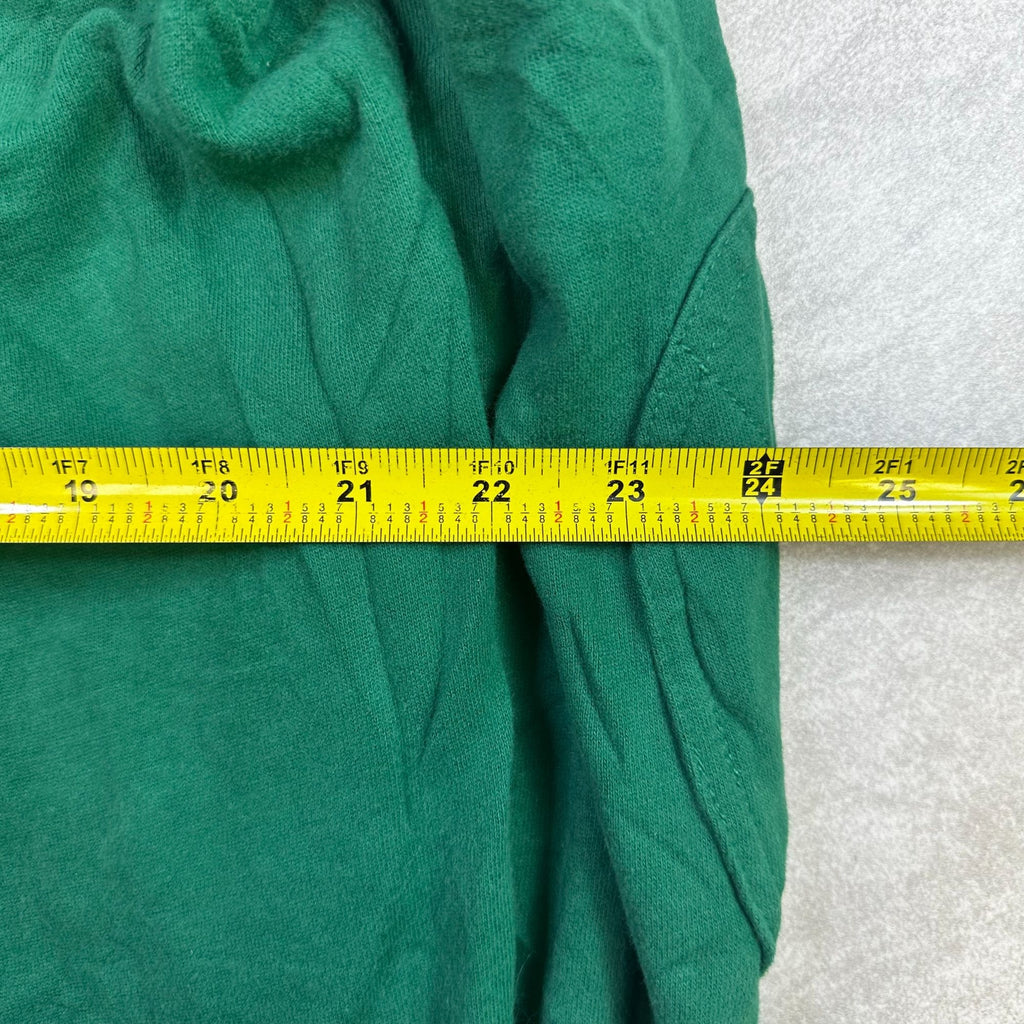 Polo Ralph Lauren Green Long-Sleeve Rugby Shirt Custom Fit White Collar Embroidered Logo Mens Size L