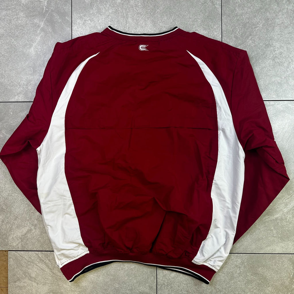 Colosseum Athletics Oklahoma Sooners Pullover Jacket L Red/White Polyester V-Neck Collegiate Licensed Product