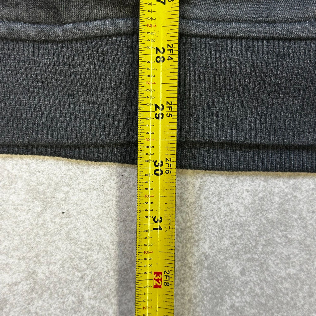 Southpole Mens Gray Hoodie L With Contrast Suede Stripes & Logo Graphic Pullover Sweatshirt Casual Streetwear