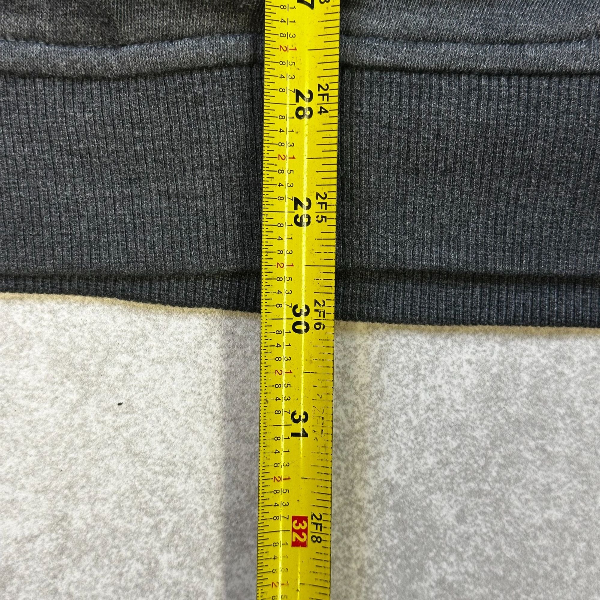 Southpole Mens Gray Hoodie L With Contrast Suede Stripes & Logo Graphic Pullover Sweatshirt Casual Streetwear