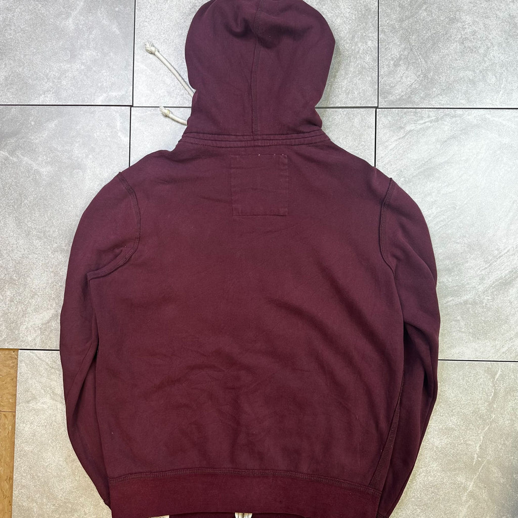 Aeropostale 1987 Burgundy Full-Zip Hoodie S/P