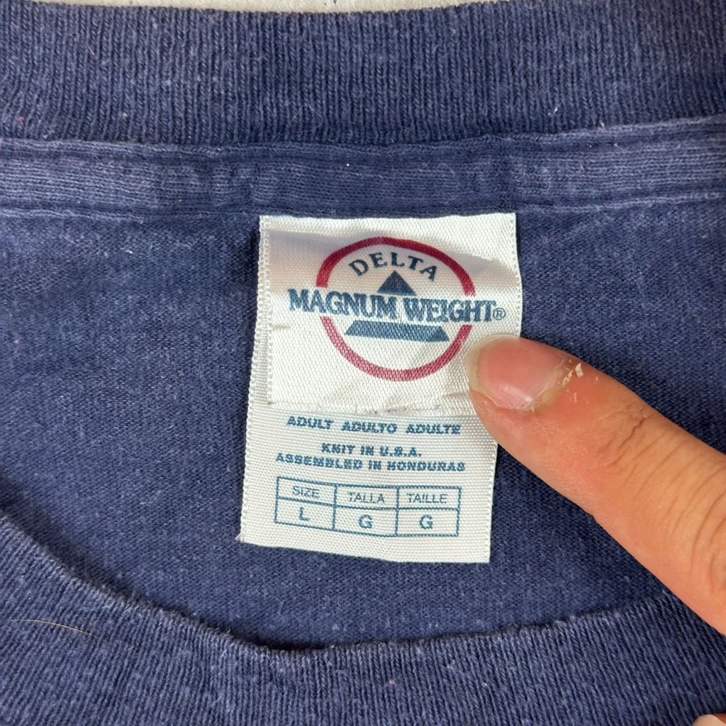 2004 World Series Boston Red Sox Champions Delta Magnum Weight Navy T-Shirt LGG Adult