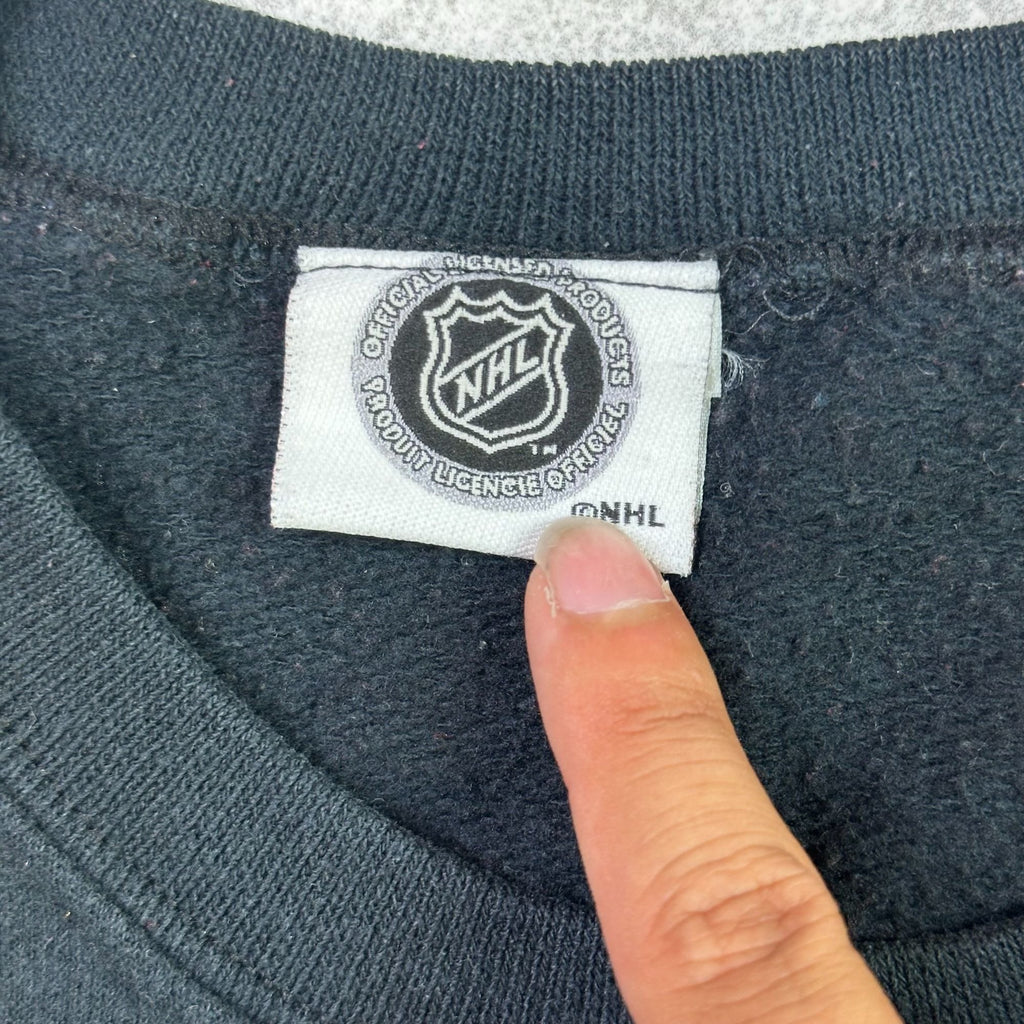 Pittsburgh Penguins NHL Licensed Black Crewneck Sweatshirt Size XL Cotton Blend