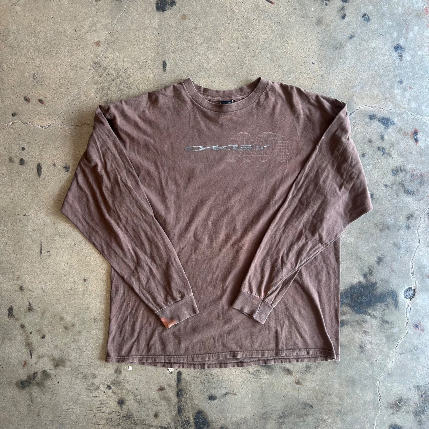 Vintage Oakley Brown Long Sleeve T Shirt 2xl