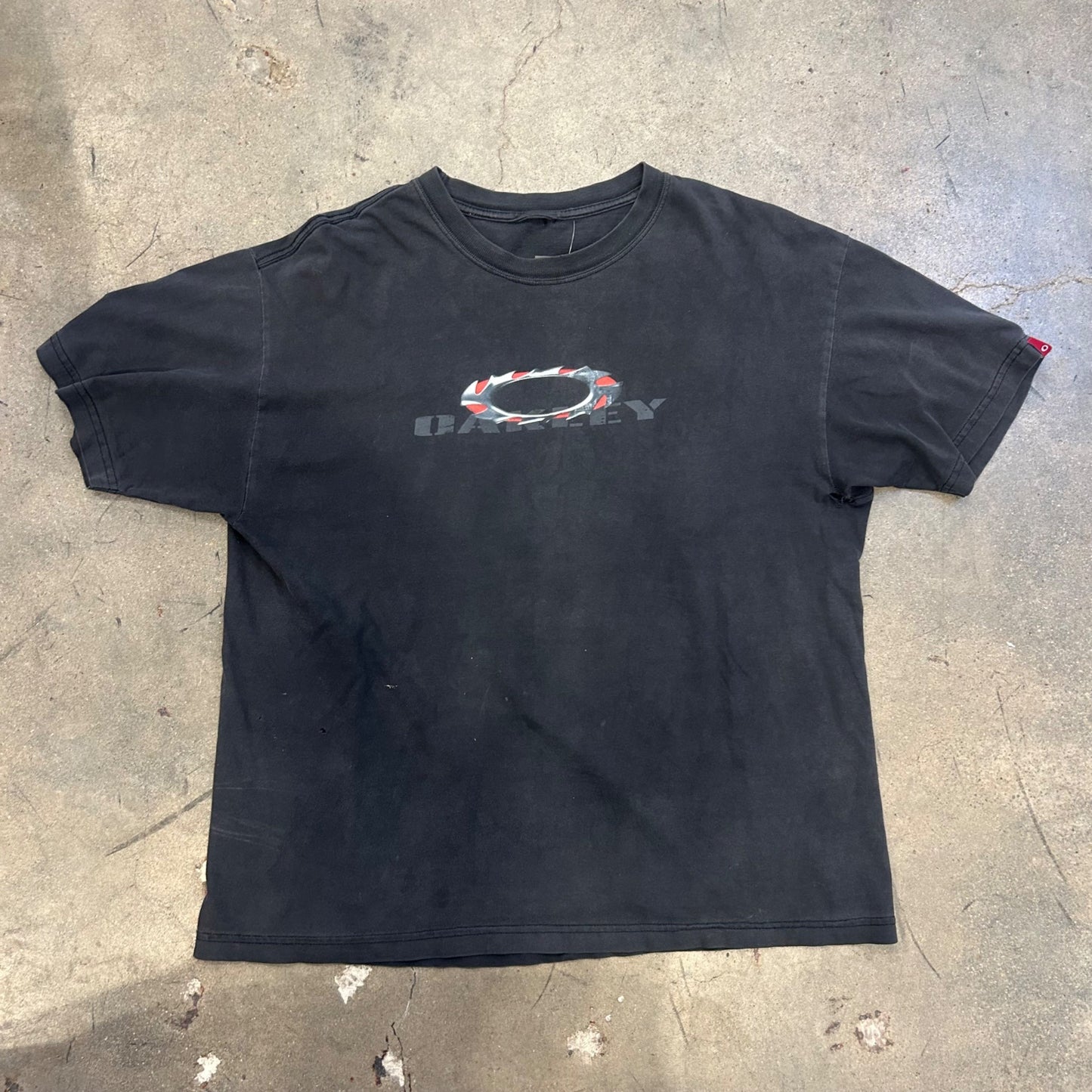 Vintage Black Oakley T Shirt L