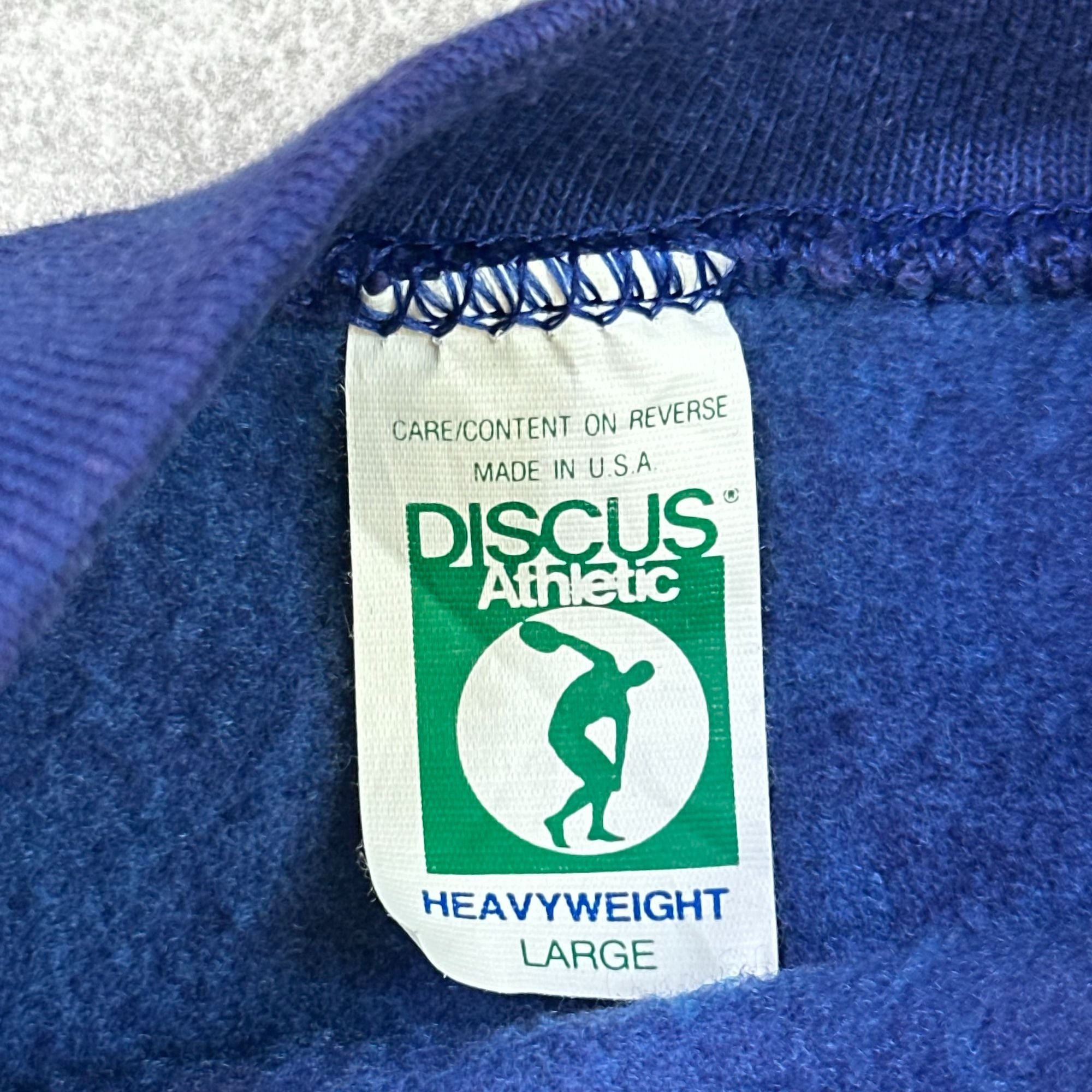 Vintage Discus Athletic Heavyweight United Sweatshirt Large Blue