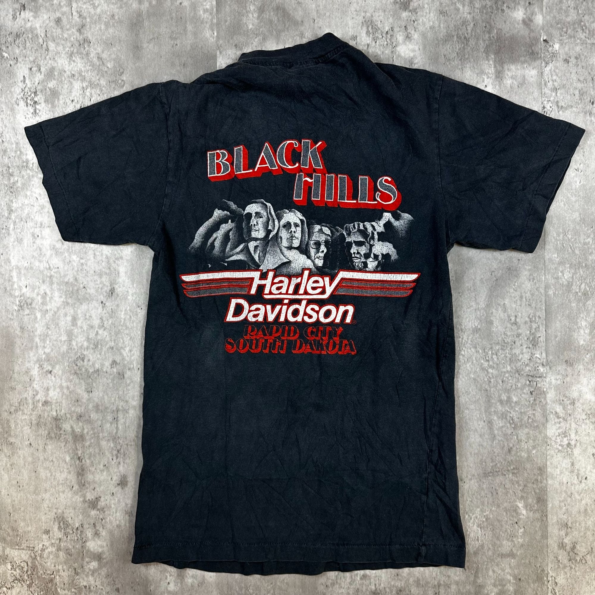 Vintage Harley-Davidson Black Hills Tee Shirt Hanes Beefy T South Dakota Graphic Size S