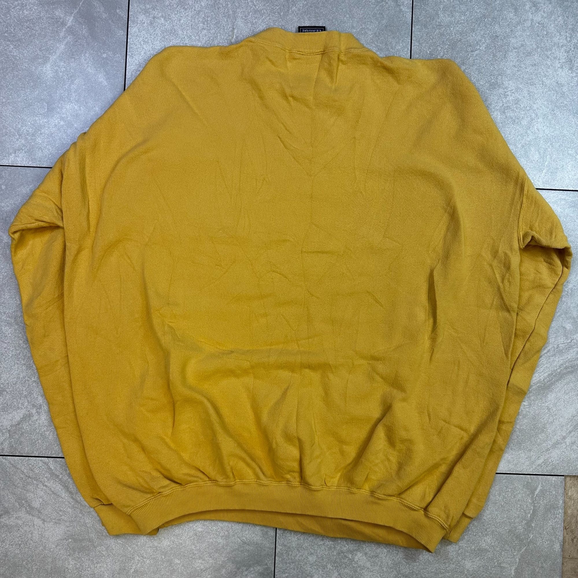 Vintage Pittsburgh Steelers Road Warrior NFL Sweatshirt Yellow Crewneck Pullover Size XL