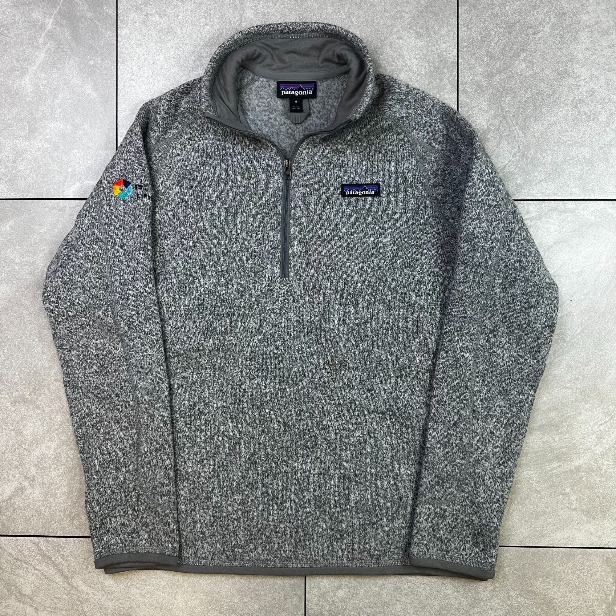Patagonia Mens Grey Better Sweater 1/4 Zip Pullover Medium