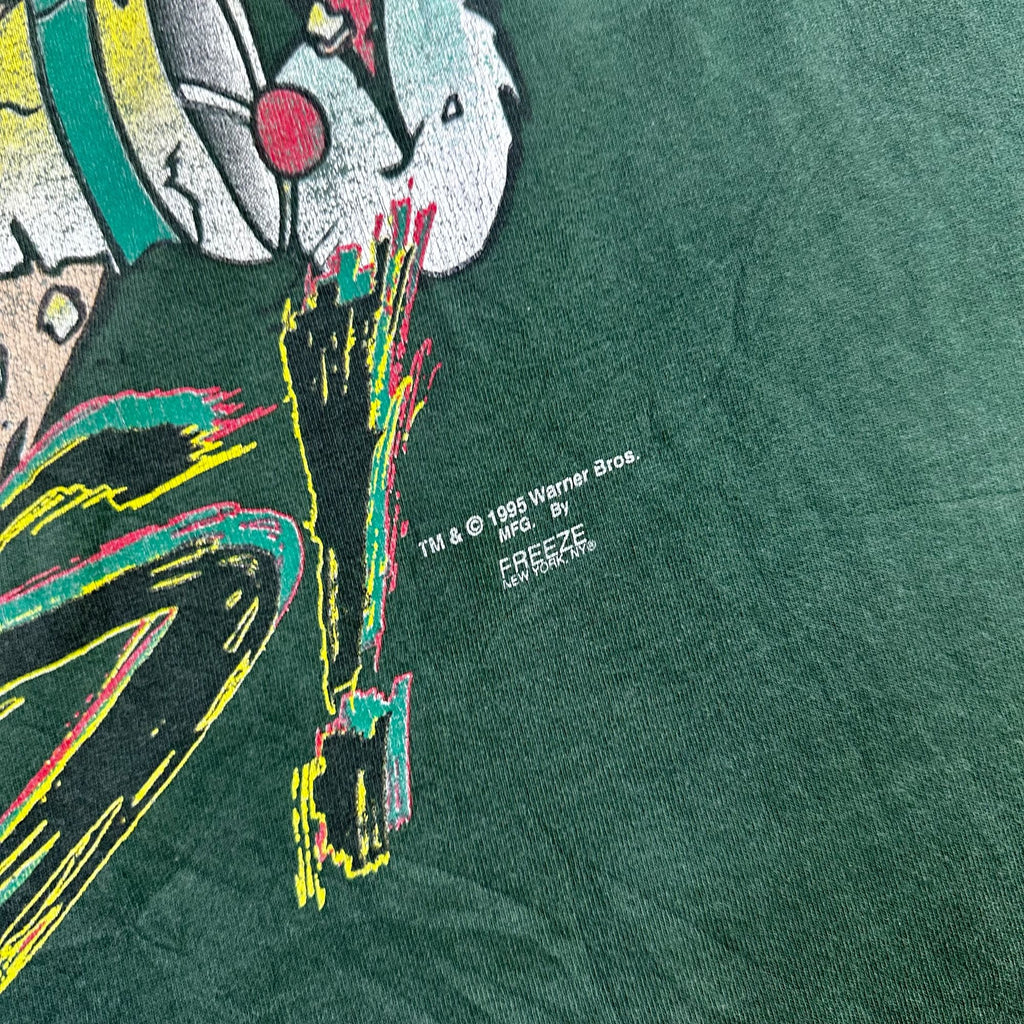 Vintage 1995 Looney Tunes Taz "Try And Jungle This!" T-Shirt XL Green Warner Bros