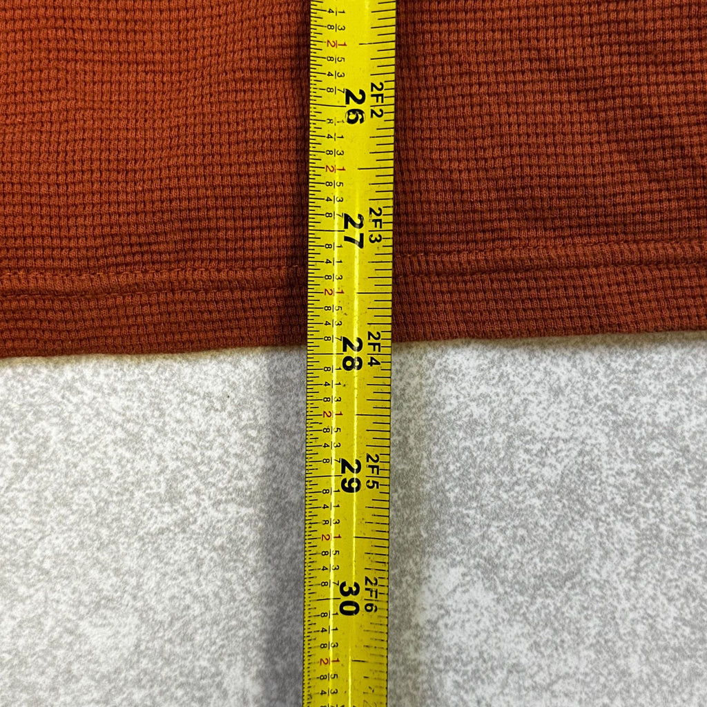 Polo Ralph Lauren XL Orange Waffle Knit Long Sleeve Sleepwear Crewneck Shirt 100% Cotton