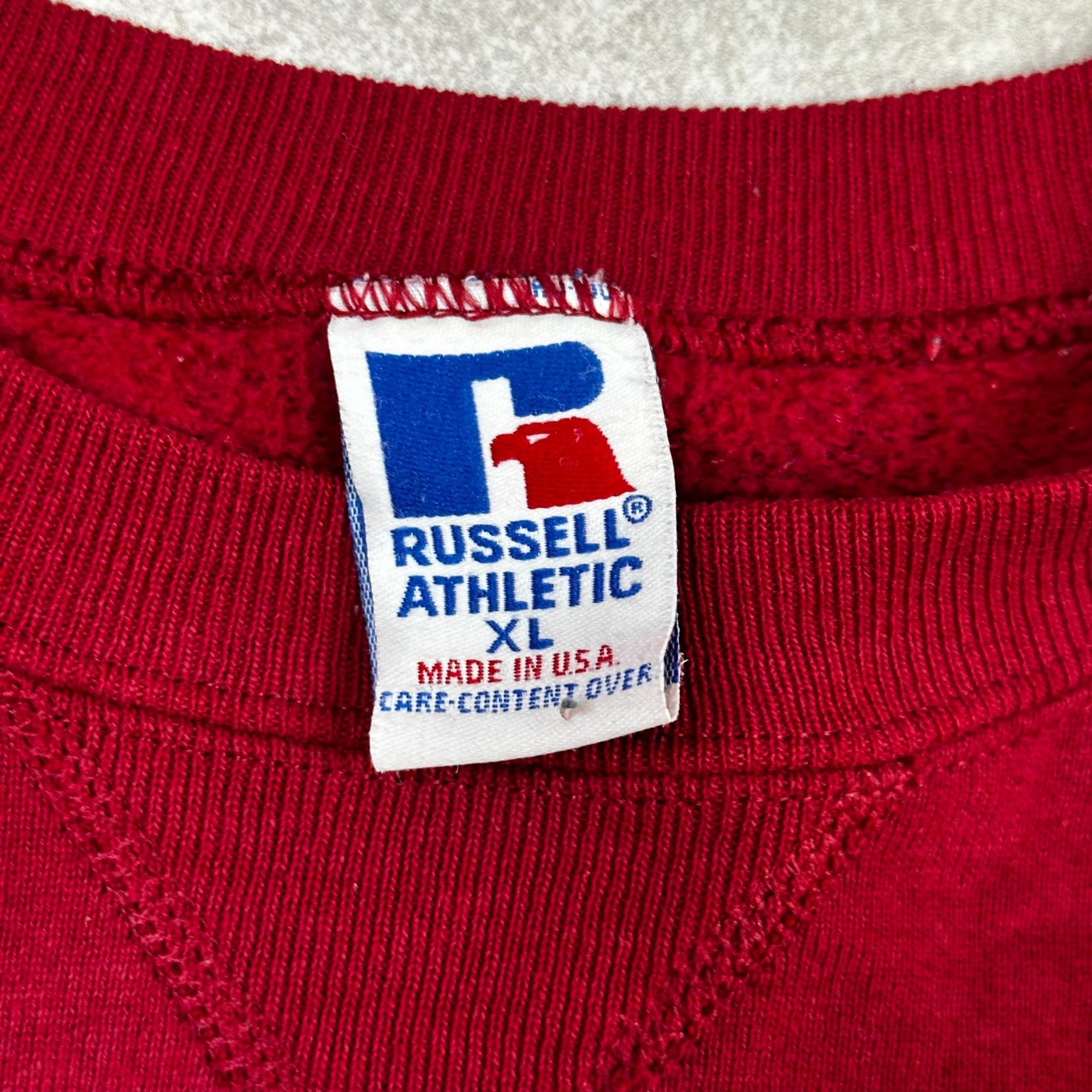 Vintage Russell Athletic Alabama Crimson Tide Sweatshirt XL Made In USA Red Crewneck Pullover