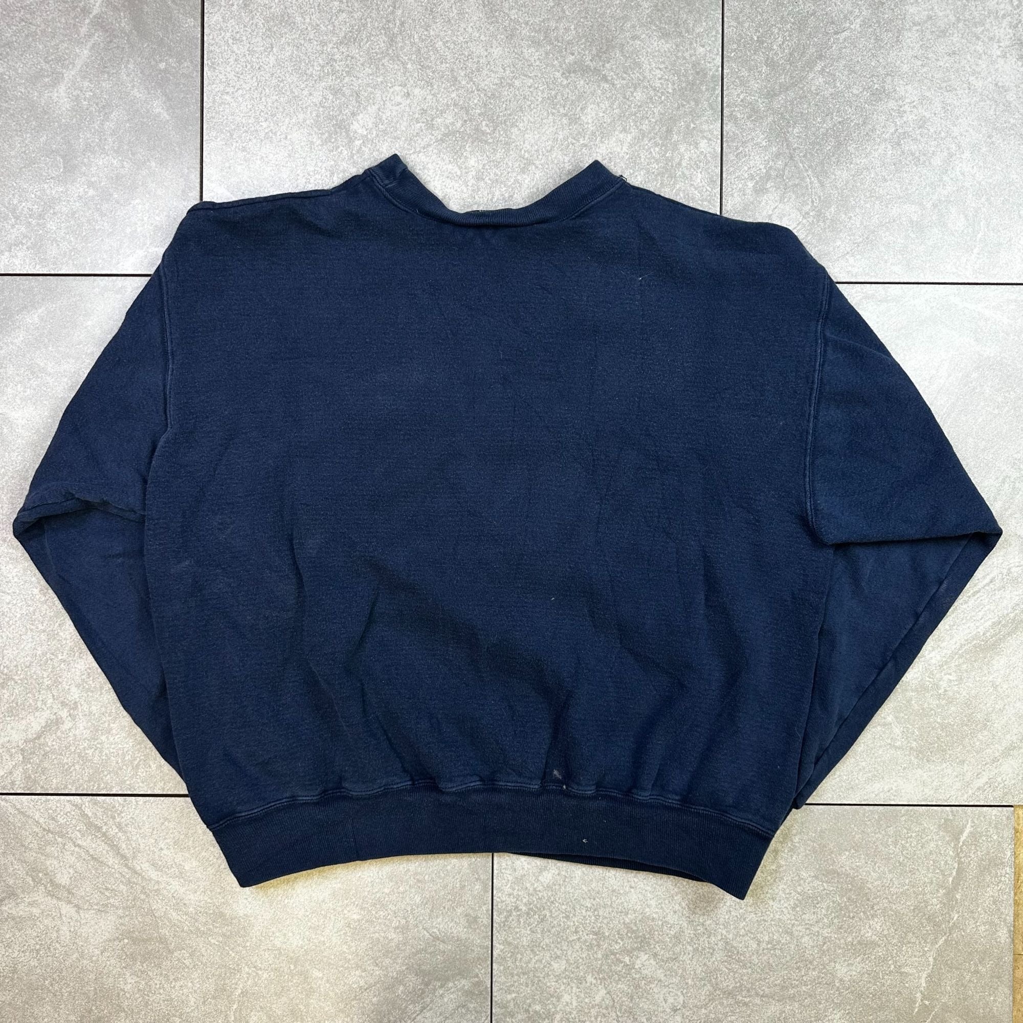 Vintage TCU Texas Christian University Navy Blue Crewneck Sweatshirt By Imagewear Made In USA Size L