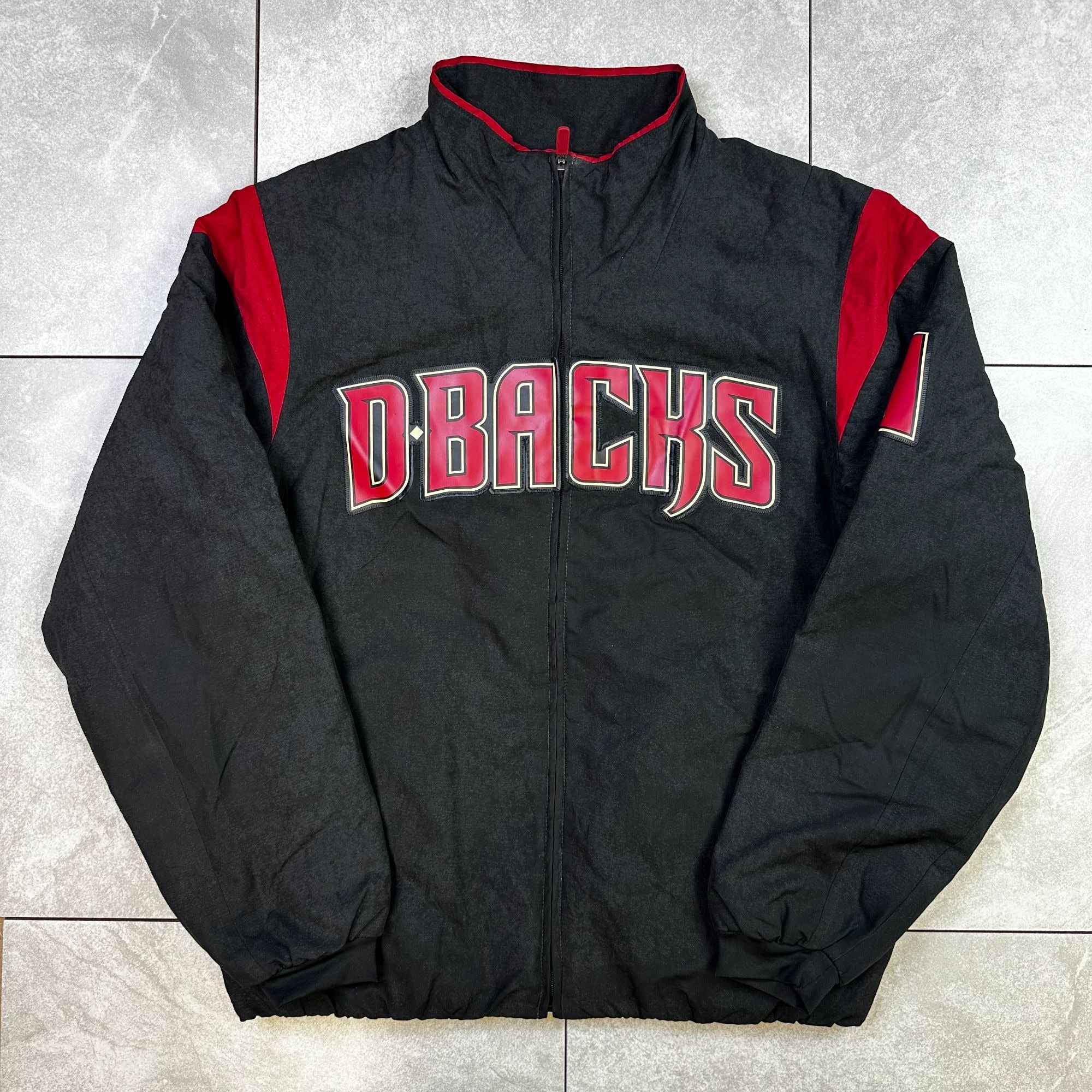 Majestic Therma Base MLB Authentic Collection D-Backs Jacket M/M Black & Red Full Zip