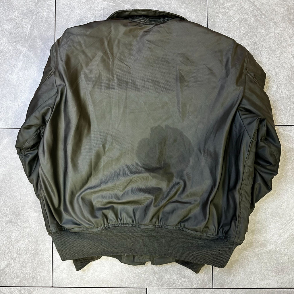 Jacket Flyers CWU 45/P Large Avirex 100% Aromatic Polyamide Olive Green Military Style