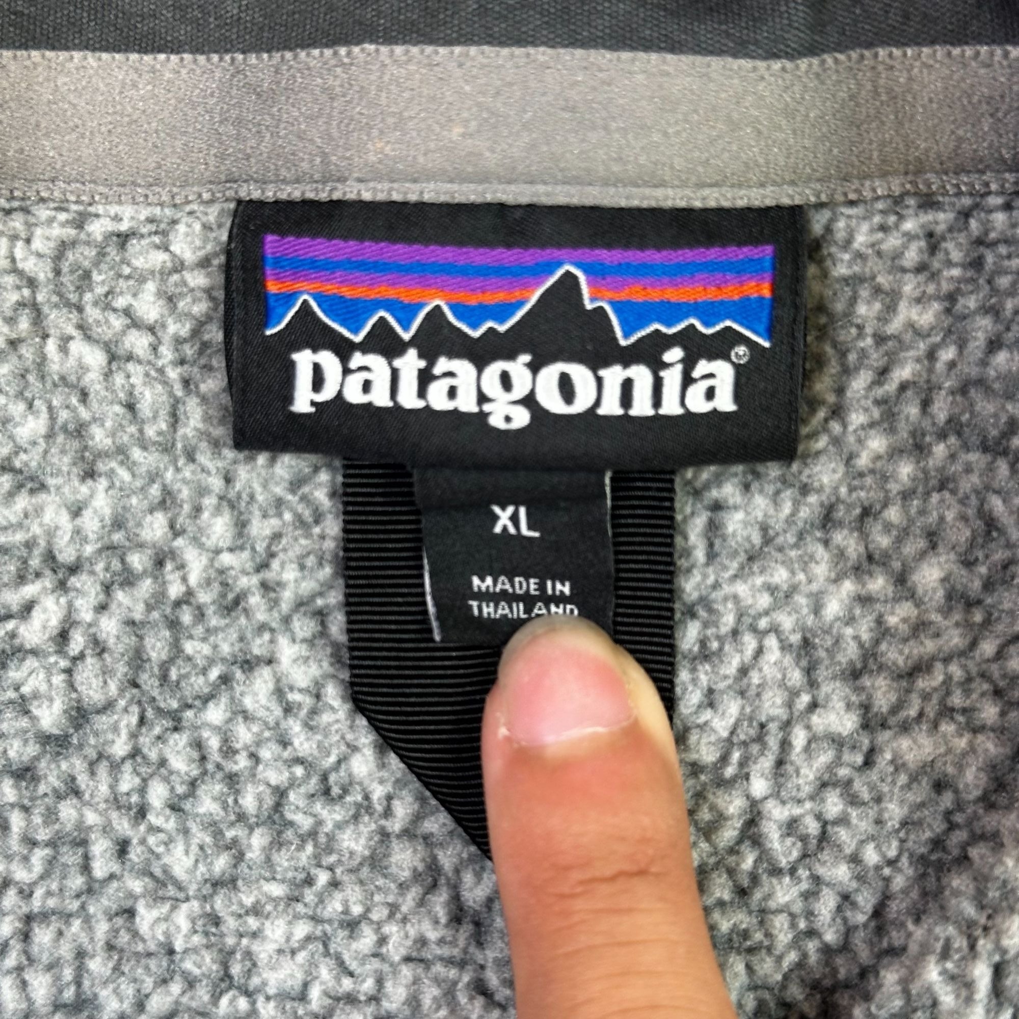 Patagonia Mens Gray 1/4 Zip Fleece Pullover Sweater XL