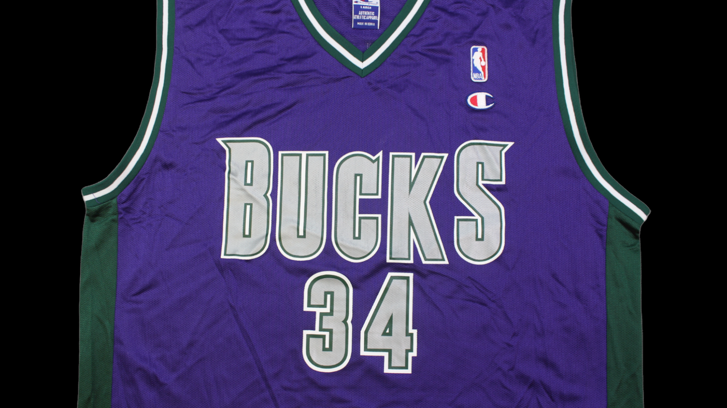 90's Milwaukee Bucks Allen Ray Champion jersey