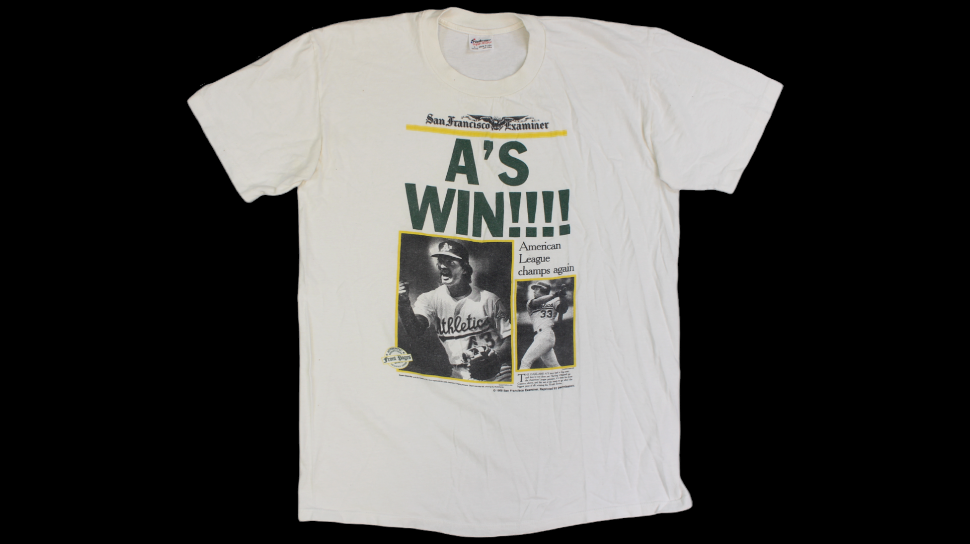1989 Oakland Athletic's shirt