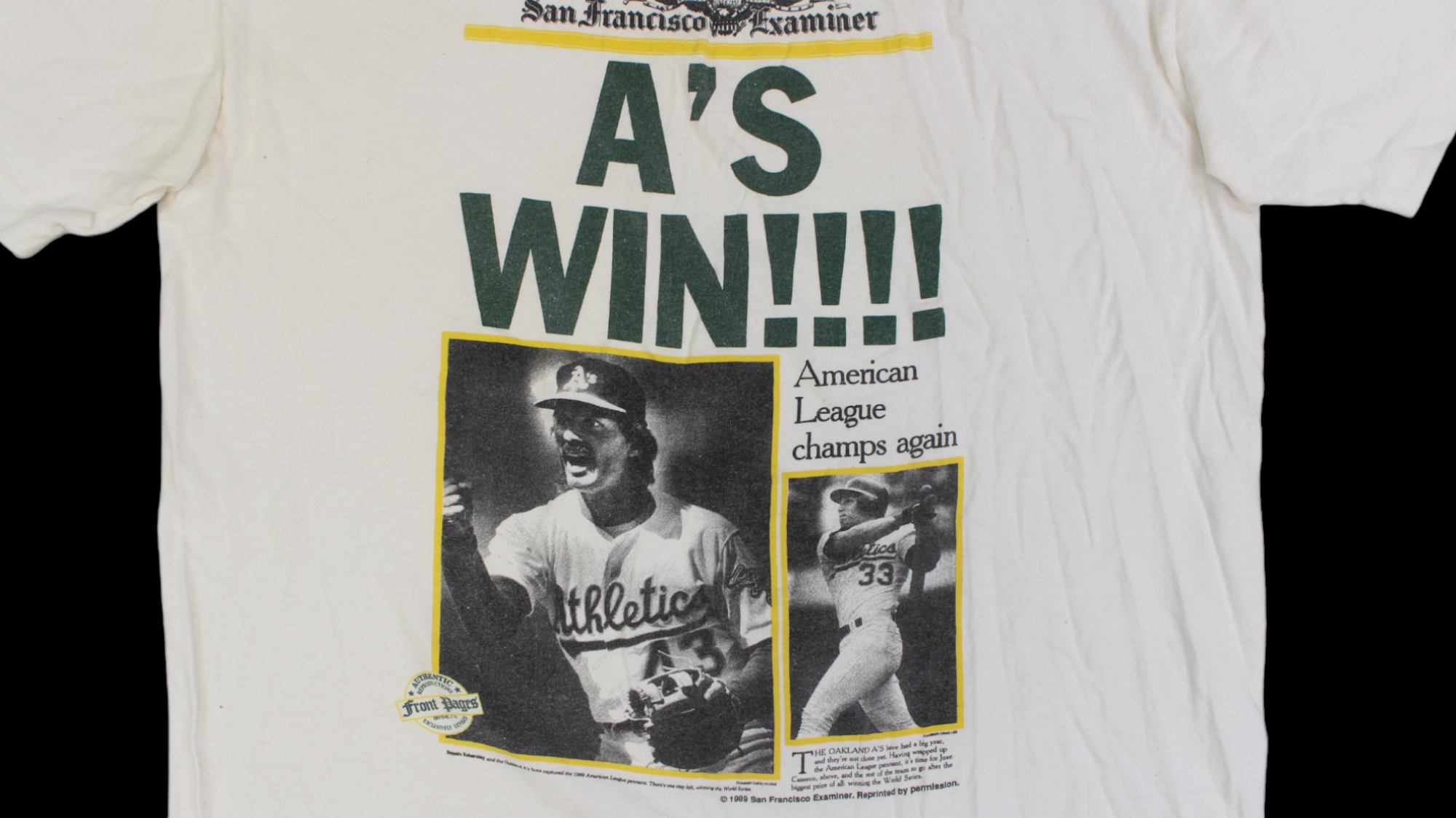 1989 Oakland Athletic's shirt