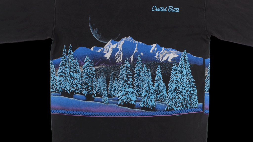 Crested Butte wrap around print long sleeve shirt