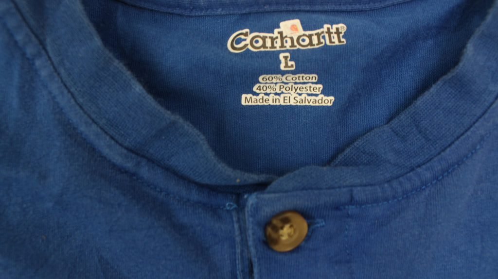Blue Carhartt shirt