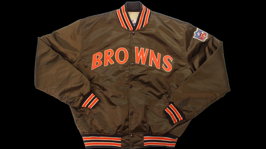 90's Cleveland Browns Satin Bomber jacket