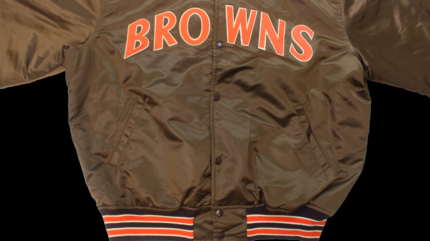 90's Cleveland Browns Satin Bomber jacket