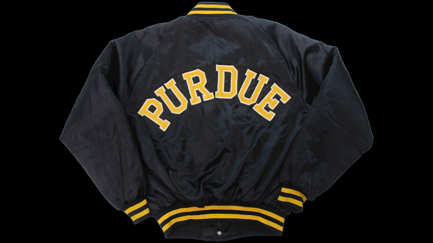 90's Purdue Satin Bomber jacket