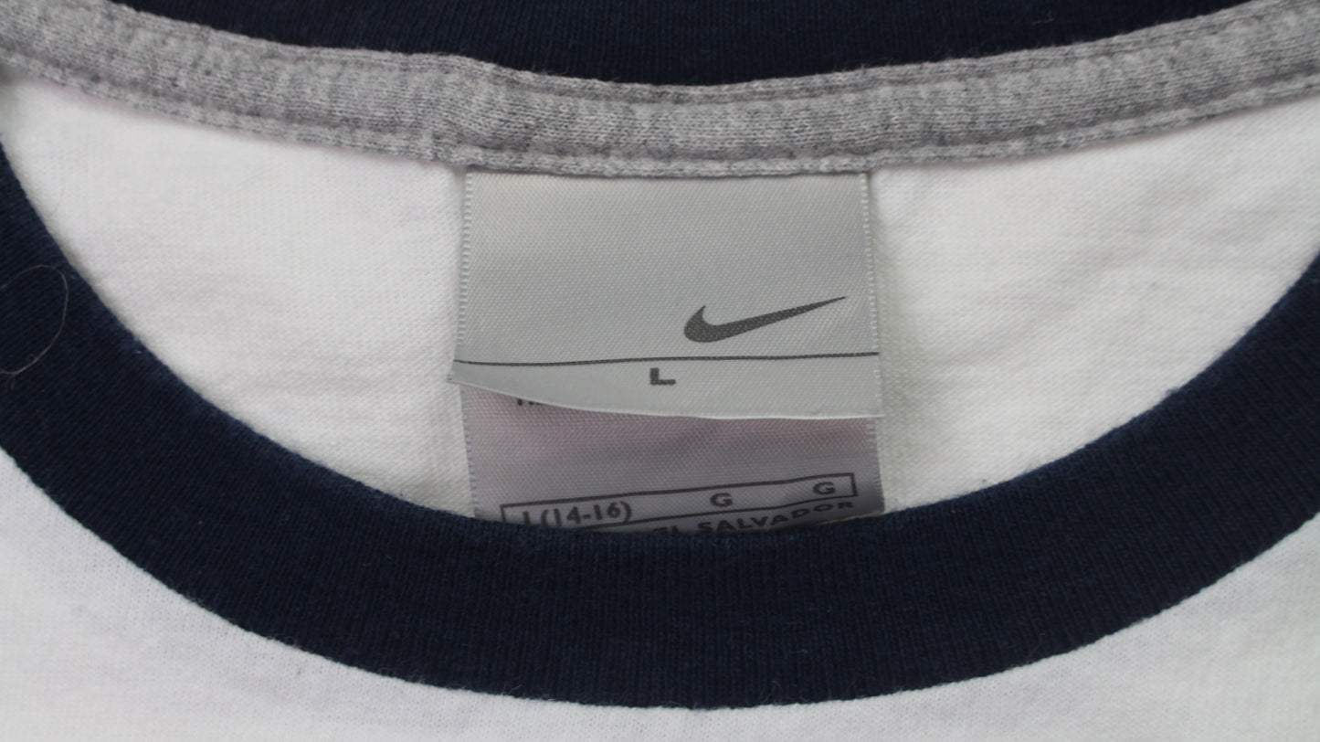 Y2K Nike Blue Swoosh shirt