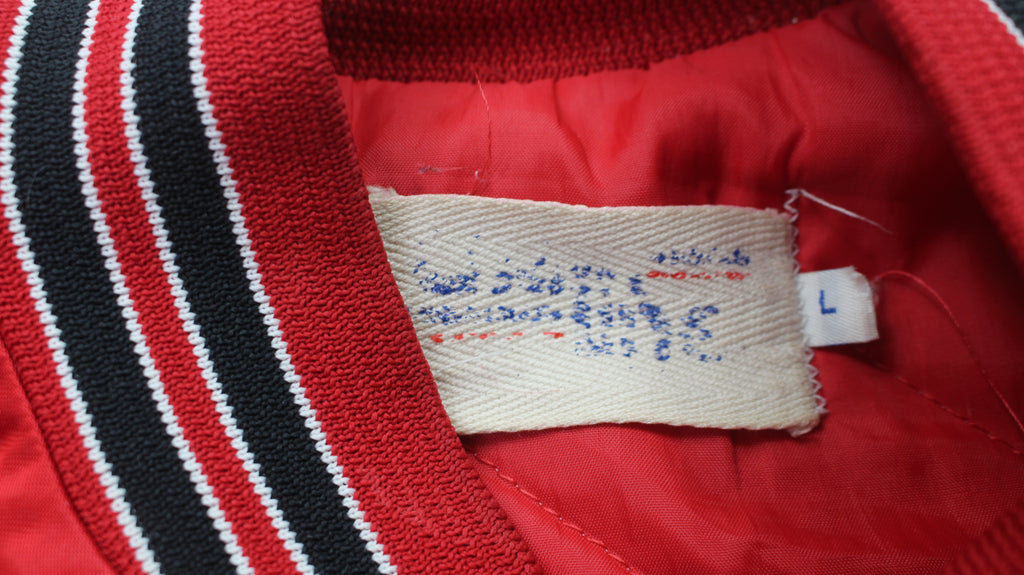 Chicago Bulls 80s Chalk Line Satin Bomber Jacket