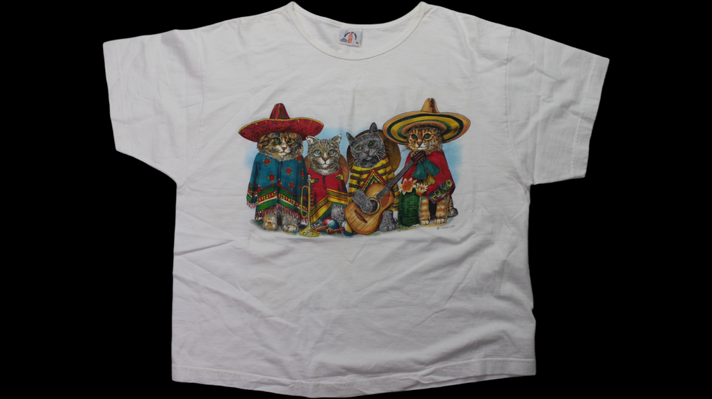 90's Cat in Sombreros shirt
