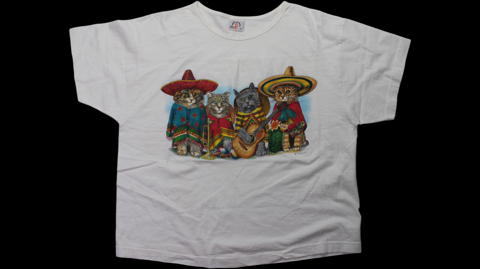 90's Cat in Sombreros shirt