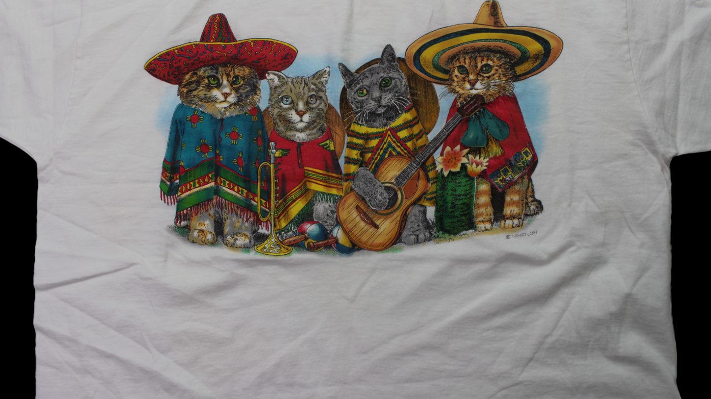 90's Cat in Sombreros shirt