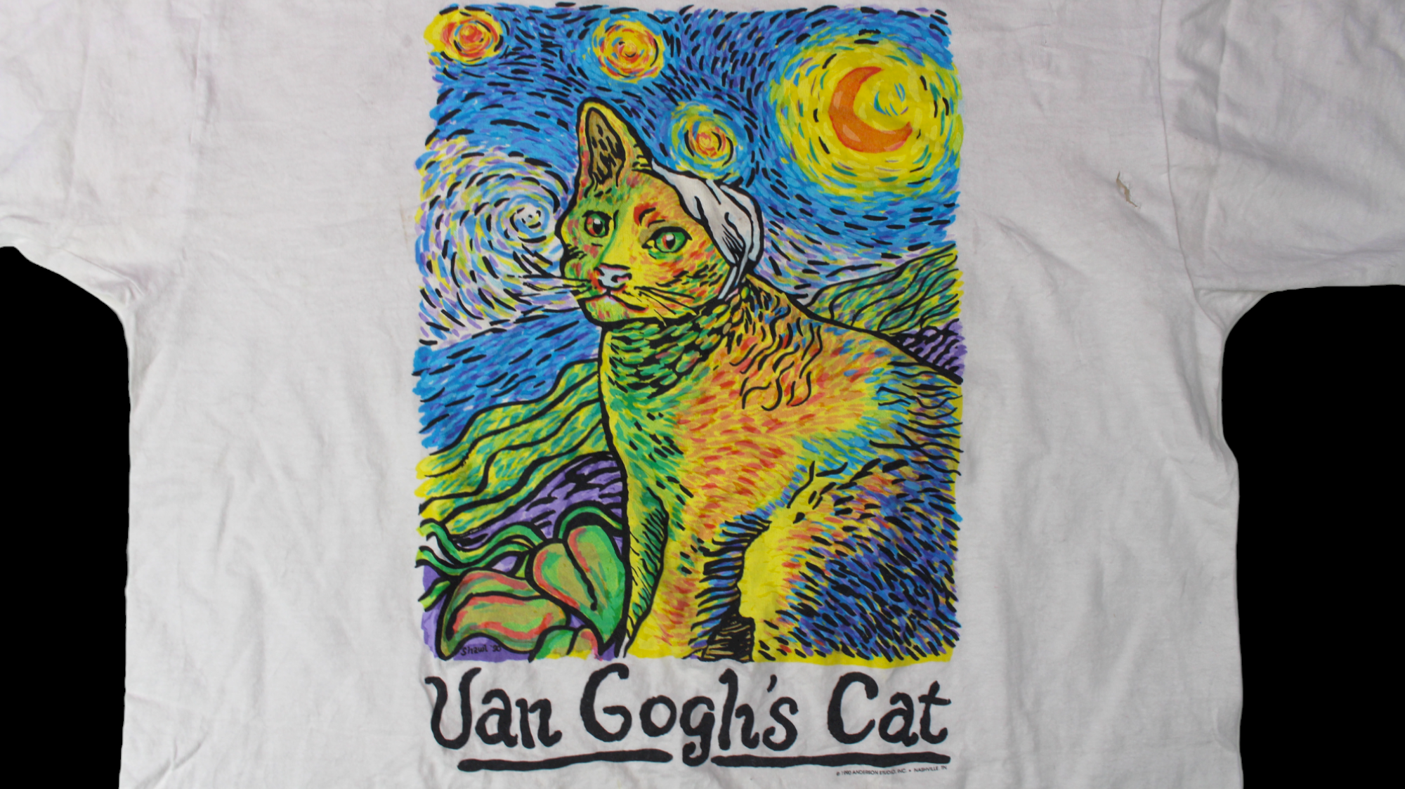 1990 Van Gough's Cat shirt