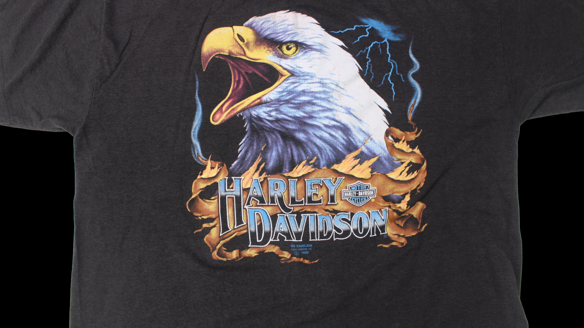 1990 Harley 50th Anniversary Bike Week 3D emblem shirt