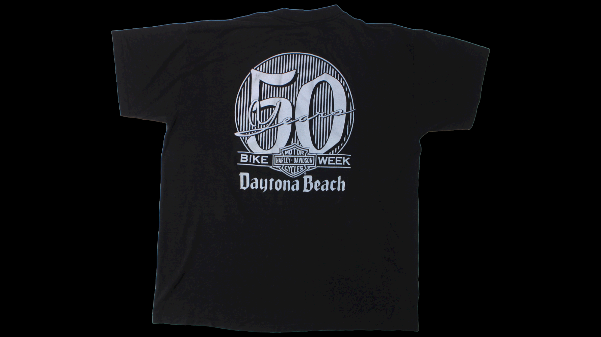 1990 Harley 50th Anniversary Bike Week 3D emblem shirt